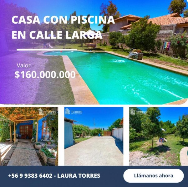 Casa en Venta en  Calle Larga, Los Andes