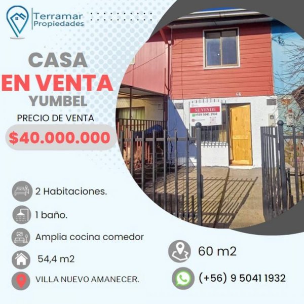 Casa en Venta en URBANA Yumbel, Biobio