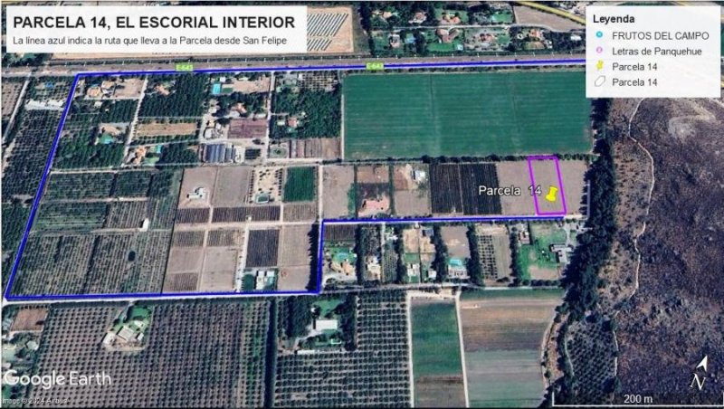 Parcela en Venta en El Escorial Panquehue, San Felipe de Aconcagua