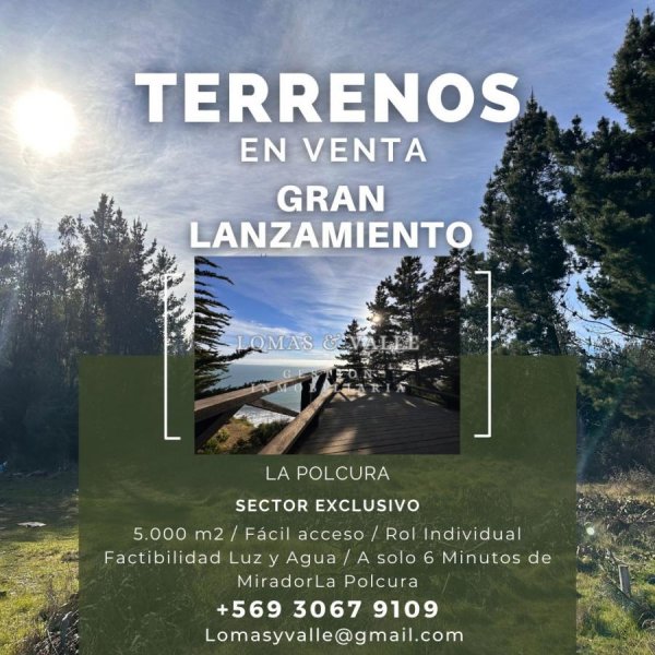 Loteo en Venta en La Polcura Camino Mirador Puertecillo, Cardenal Caro