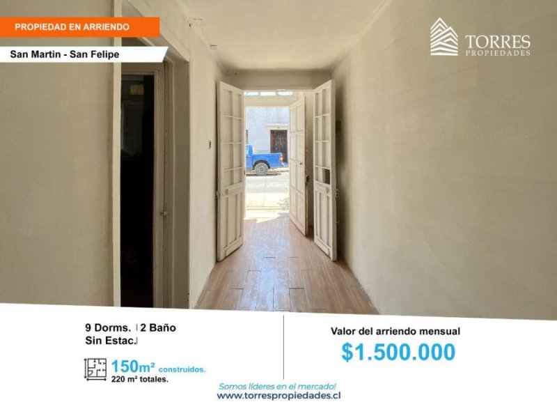 Casa en Arriendo en  San Felipe, San Felipe de Aconcagua