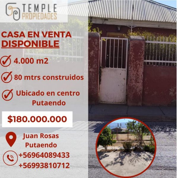 Casa en Venta en  Putaendo, San Felipe de Aconcagua