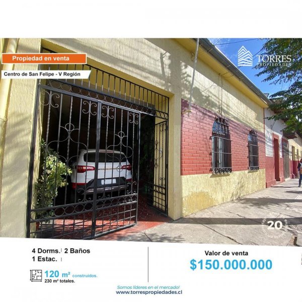 Foto Casa en Venta en San Felipe, San Felipe de Aconcagua - $ 142.000.000 - CAV139674 - BienesOnLine