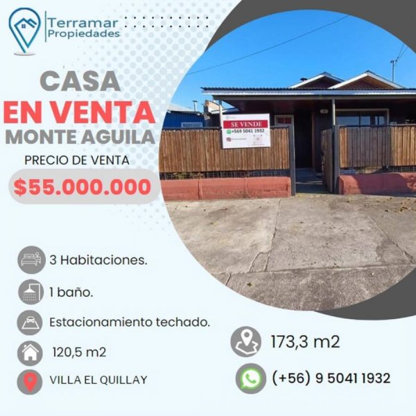 Casa en Venta en URBANA MONTE  AGUILA, Biobio