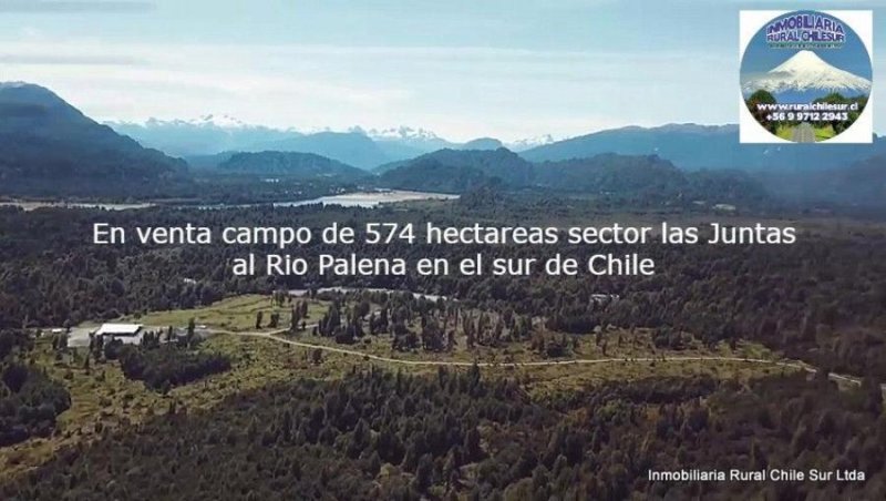 En venta campo 574 hectareas con termas a orillas del Rio Palena sur de Chile