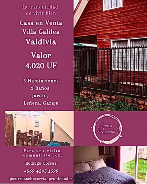 Foto Casa en Venta en Villa galilea, Valdivia, Valdivia - UFs 4.020 - CAV132870 - BienesOnLine