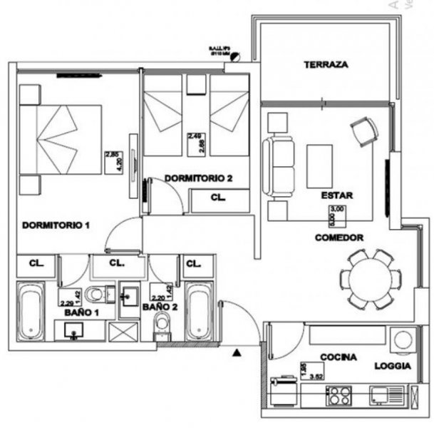 Departamento en Arriendo en Centro comercial, Paseo Urbano, Tottus Los Andes, Los Andes