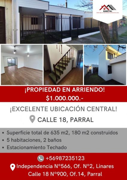 Casa en Arriendo en  Parral, Linares