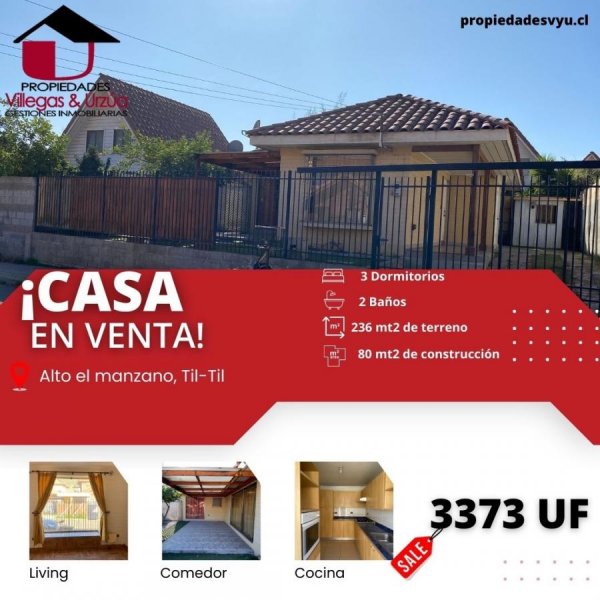 Casa en Venta en  Tiltil, Chacabuco