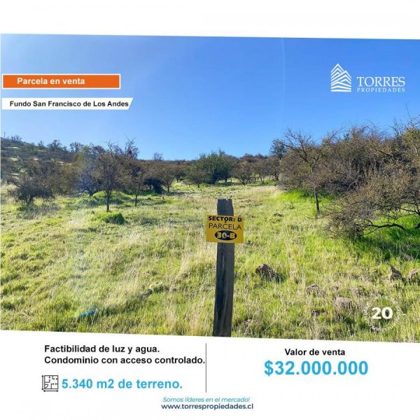 Terreno en Venta en  San Esteban, Los Andes