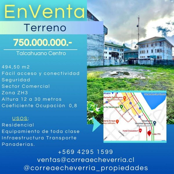 Terreno en Venta en Centro Talcahuano, Concepción