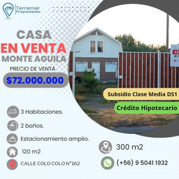 Casa en Venta en URBANA MONTE  AGUILA, Biobio